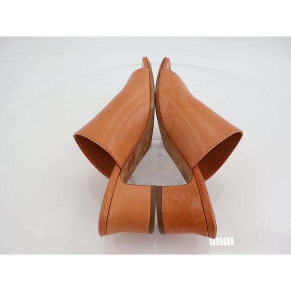Mansur Gavriel Sun Slide Sandal Mule Size 36 EU 6 US Brown Leather Block Heel - Picture 8 of 13